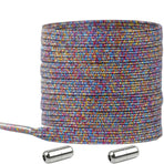 No Tie Locked Elastic Shoelace Shoe Lace Lazy Laces Sneakers Sports - NO.12 Glitter Dark
