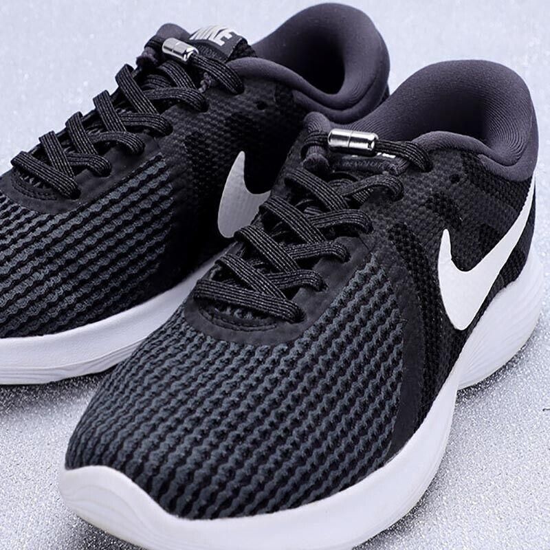 No Tie Locked Elastic Shoelace Shoe Lace Lazy Laces Sneakers Sports - NO.12 Glitter Dark