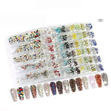 1440Pcs Glitter Rhinestones Crystal Clear Flat Bottom Glass Nail Art Nail Drill - Lake Blue