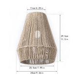 Braided Paper Rope Lampshade Chandelier Hanging Decoration for Lighting Decor - Side View