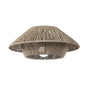 Hand Woven Paper Rope Pendant Lampshade Boho Rattan Style - Yellow