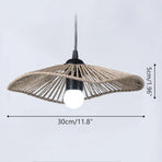 Woven Paper Rope Lamp Shade Rustic Ceiling Light Shade for Living Room Decor