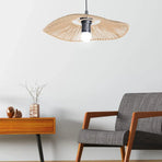 Woven Paper Rope Lamp Shade Rustic Ceiling Light Shade for Living Room Decor