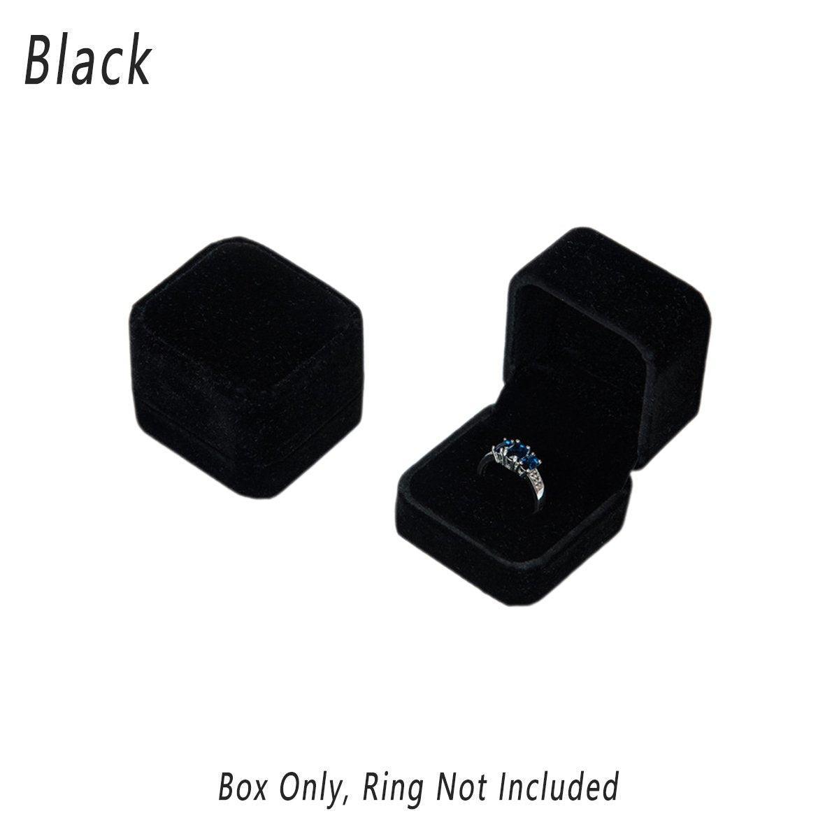 10X Flannel Ring Jewelry Earring Ring Jewelry Boxes Exquisite Gift Organizer - Apricot