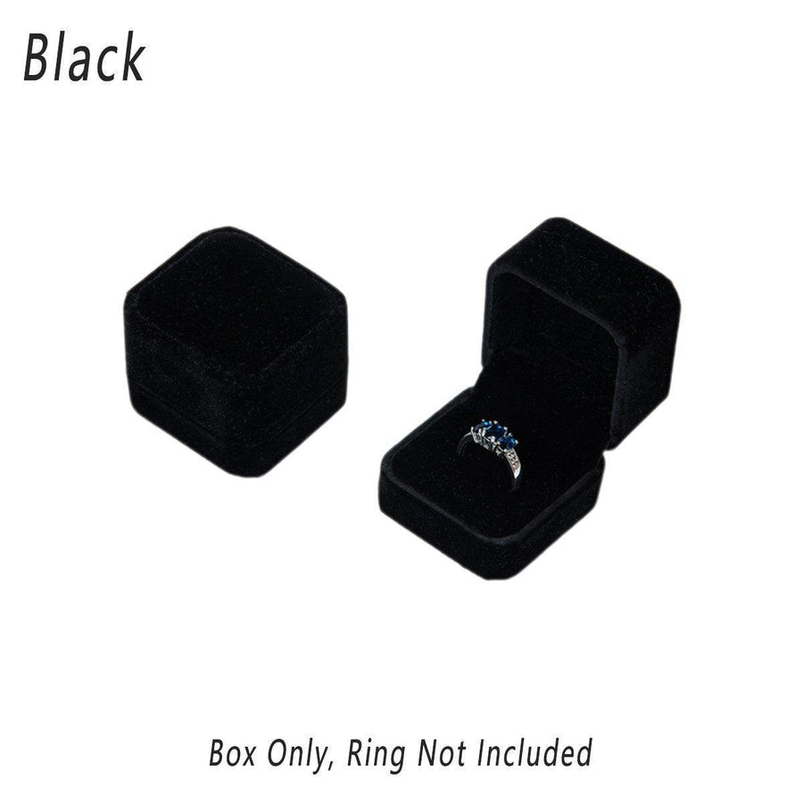 10X Flannel Ring Jewelry Earring Ring Jewelry Boxes Exquisite Gift Organizer - Apricot