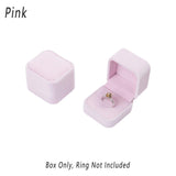 10X Flannel Ring Jewelry Earring Ring Jewelry Boxes Exquisite Gift Organizer - Apricot - Extra Image