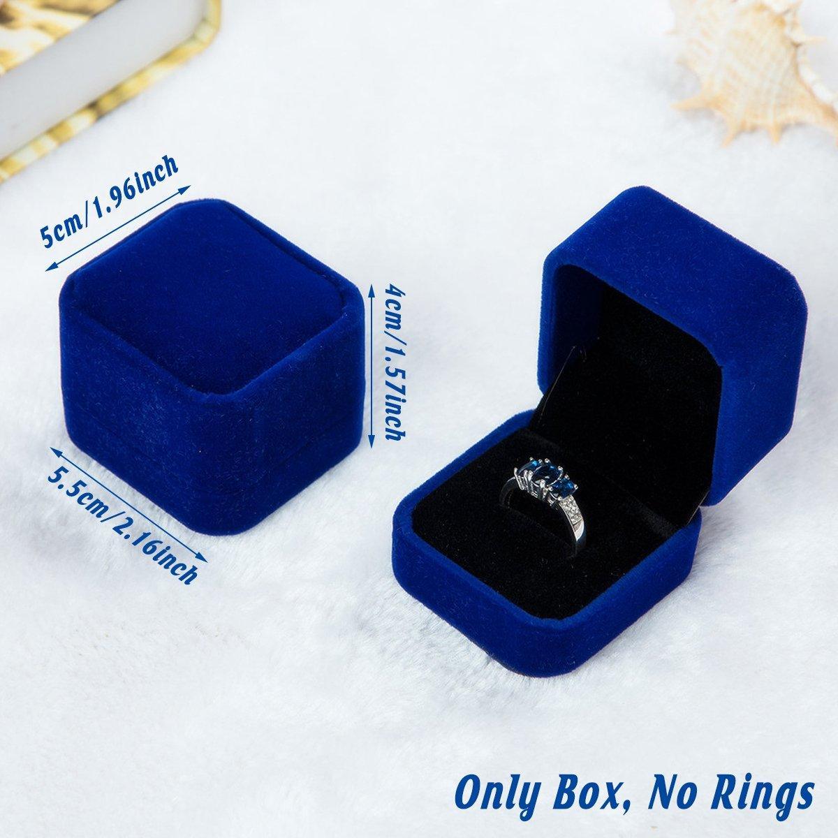 10X Flannel Ring Jewelry Earring Ring Jewelry Boxes Exquisite Gift Organizer - Pink Grey
