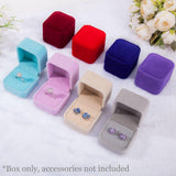 10X Flannel Ring Jewelry Earring Ring Jewelry Boxes Exquisite Gift Organizer - Pink Grey
