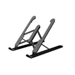 Adjustable Folding Laptop Stand for Desk Portable Tablet Holder Riser Bracket - Black