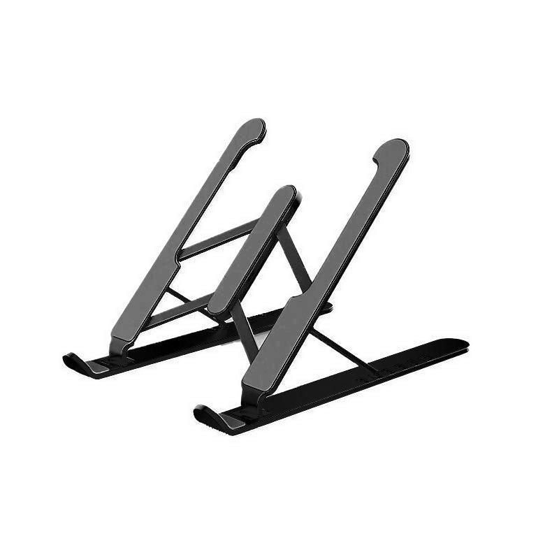 Adjustable Folding Laptop Stand for Desk Portable Tablet Holder Riser Bracket - Black
