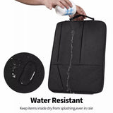 Laptop Sleeve Travel Bag Carry Case For MacBook Air Pro 14.1”-15.4” - Black - Top-Down View