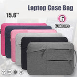Laptop Sleeve Travel Bag Carry Case For Macbook Air Pro 15.6inch - Dark Grey - Front View