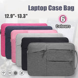 Laptop Sleeve Travel Bag Carry Case For MacBook Air Pro For 12.9”-13.3” - Dark Grey - Front View