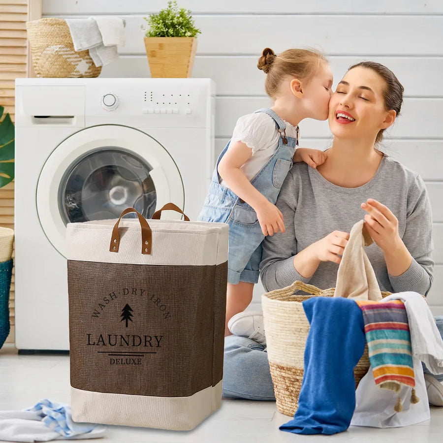 Large Capacity Foldable Clothes Storage Basket Durable Space-Saving Easy To Use