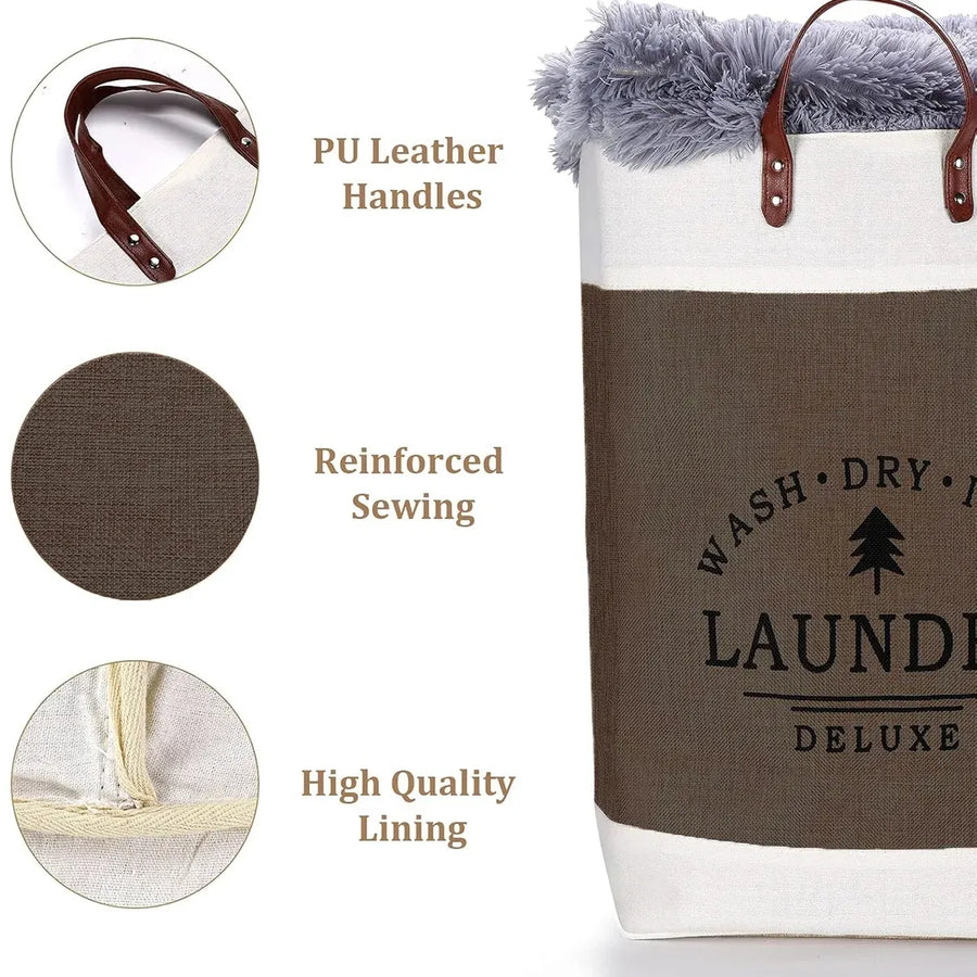 Large Capacity Foldable Clothes Storage Basket Durable Space-Saving Easy To Use