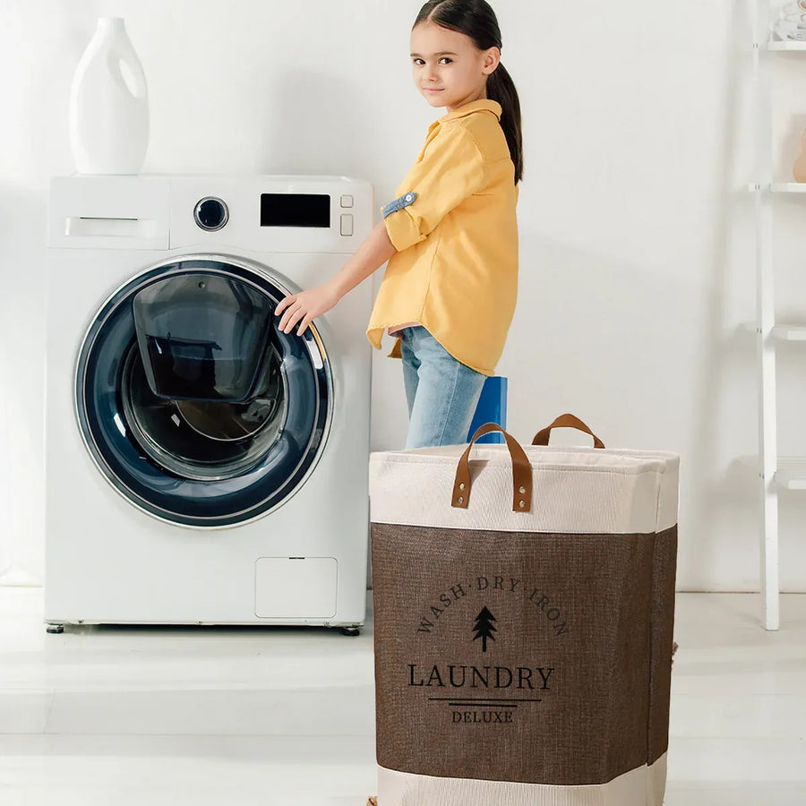 Large Capacity Foldable Clothes Storage Basket Durable Space-Saving Easy To Use