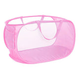 Large Folding Laundry Basket Collapsible Storage Organizer Dirty Clothes Hamper - Green - Low Angle