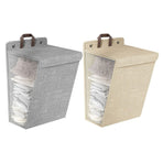 Foldable Laundry Basket Wall Mounted Clothes Storage Basket Household Organizer - Grey