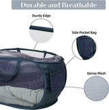 Large Folding Laundry Basket Collapsible Storage Organizer Dirty Clothes Hamper - Navy