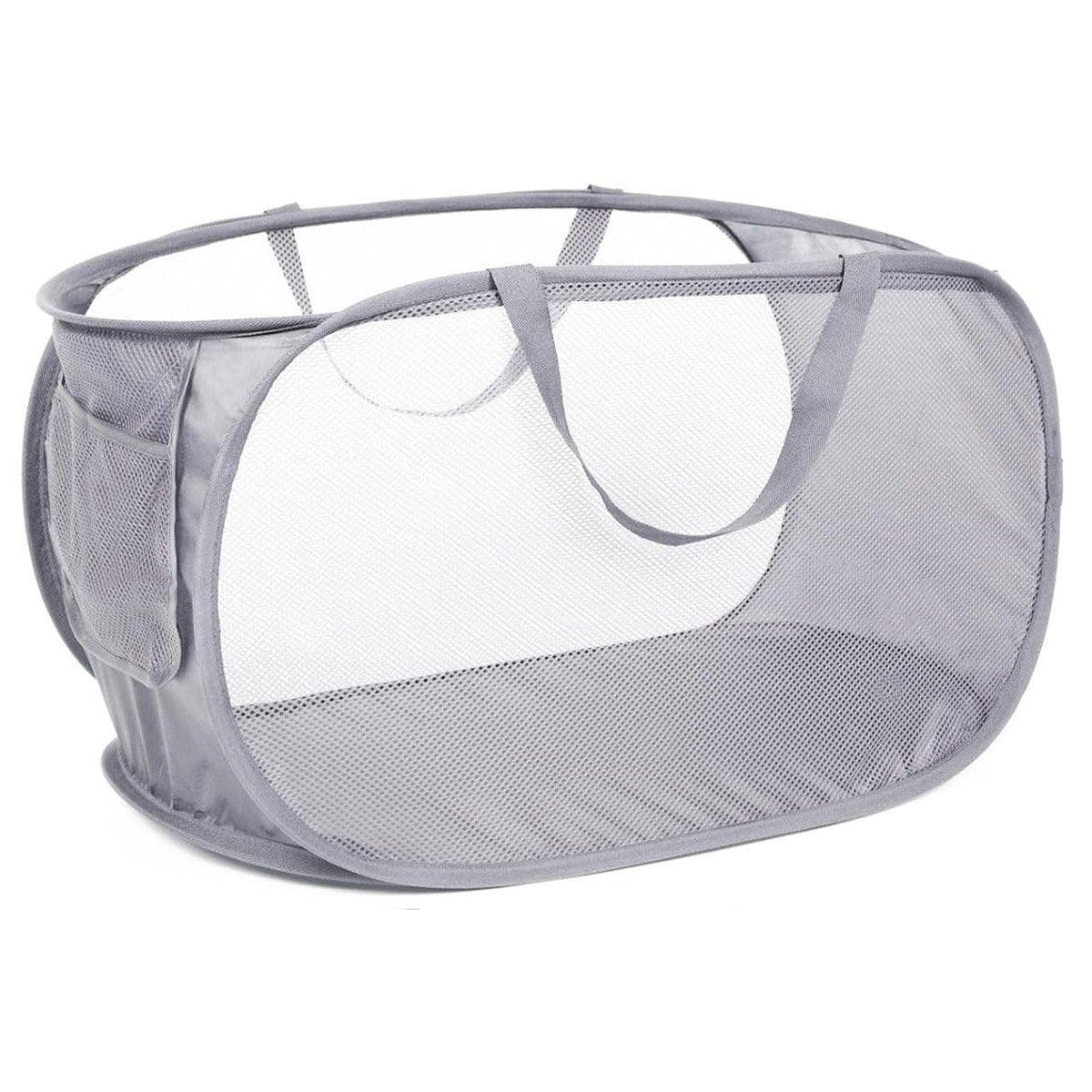 Large Folding Laundry Basket Collapsible Storage Organizer Dirty Clothes Hamper - Navy