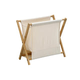 Wooden Collapsible Laundry Basket Dirty Clothes Storage Household Organizer - Beige-S - Extra Image