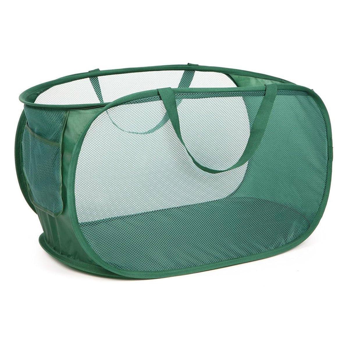 Large Folding Laundry Basket Collapsible Storage Organizer Dirty Clothes Hamper - White