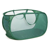 Large Folding Laundry Basket Collapsible Storage Organizer Dirty Clothes Hamper - White - Close-Up Angle