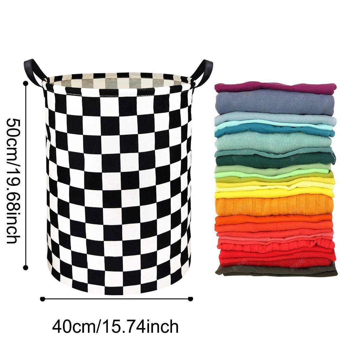 Foldable Laundry Basket Dirty Clothes Hamper Toy Storage Organizer Storage Bin - English Letters