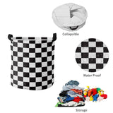 Foldable Laundry Basket Dirty Clothes Hamper Toy Storage Organizer Storage Bin - English Letters - Top-Down View
