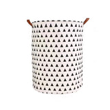 Foldable Laundry Basket Dirty Clothes Hamper Toy Storage Organizer Storage Bin - English Letters - Rear View