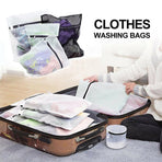 Essential Travel Wash Bag Set for Delicate Clothing – 4 Pack Mesh Bags
