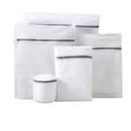 5pcs Zipper Mesh Laundry Bags Set Clothes Washing Organiser for Delicates - Grey
