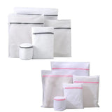 5pcs Zipper Mesh Laundry Bags Set Clothes Washing Organiser for Delicates - Grey - Side View