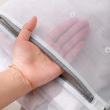5pcs Zipper Mesh Laundry Bags Set Clothes Washing Organiser for Delicates - Grey - 45-Degree Angle