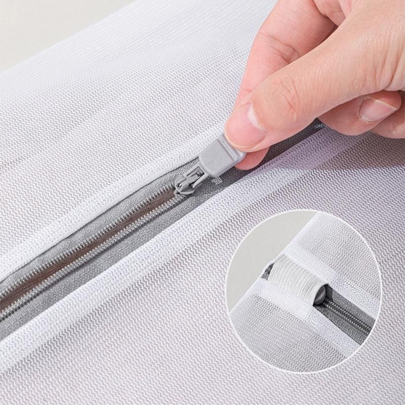 5pcs Zipper Mesh Laundry Bags Set Clothes Washing Organiser for Delicates - Grey