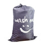 Laundry Bag Travel For Dirty Clothes Camping Drawstring Closure Washing Machines - Grey