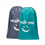 Laundry Bag Travel For Dirty Clothes Camping Drawstring Closure Washing Machines - Grey