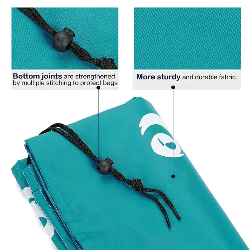 Laundry Bag Travel For Dirty Clothes Camping Drawstring Closure Washing Machines - Grey