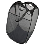 2PCS Foldable Mesh Laundry Hampers with Handles and Pocket for Clothes Storage