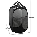 2PCS Foldable Mesh Laundry Hampers with Handles and Pocket for Clothes Storage - Extra Image