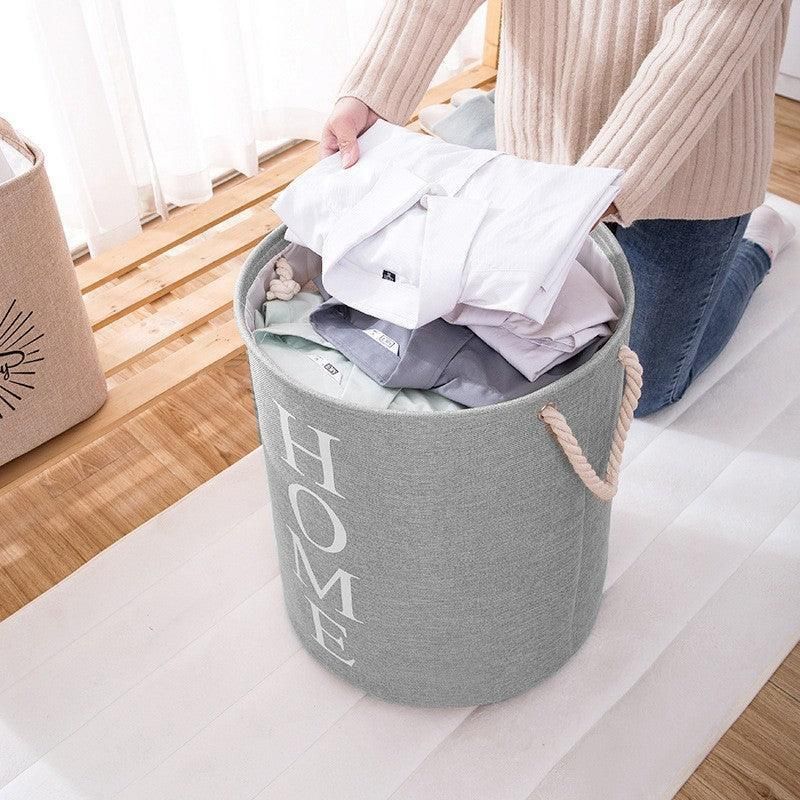 60L Large Foldable Laundry Washing Clothes Storage Hamper Basket Bin Organiser