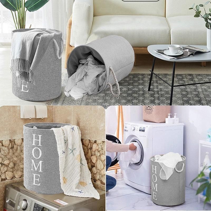 60L Large Foldable Laundry Washing Clothes Storage Hamper Basket Bin Organiser