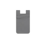 Silicone Phone Card Holder Double Layer Adhesive Wallet with 3M Backing - Grey