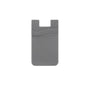 Silicone Phone Card Holder Double Layer Adhesive Wallet with 3M Backing - Grey