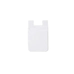 Silicone Phone Card Holder Double Layer Adhesive Wallet with 3M Backing - White