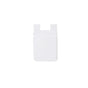 Silicone Phone Card Holder Double Layer Adhesive Wallet with 3M Backing - White