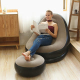 3pcs Inflatable Air Chair Seat Lazy Sofa Lounge Blow Up Ottoman Outdoor Couch