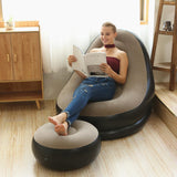 3pcs Inflatable Air Chair Seat Lazy Sofa Lounge Blow Up Ottoman Outdoor Couch - Top-Down View
