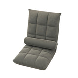 Floor Lounge Sofa Bed Chair with Lumbar Pillow Folding Adjustable Cushion - Cyan