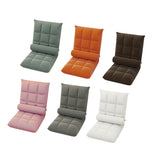 Floor Lounge Sofa Bed Chair with Lumbar Pillow Folding Adjustable Cushion - White - Front View